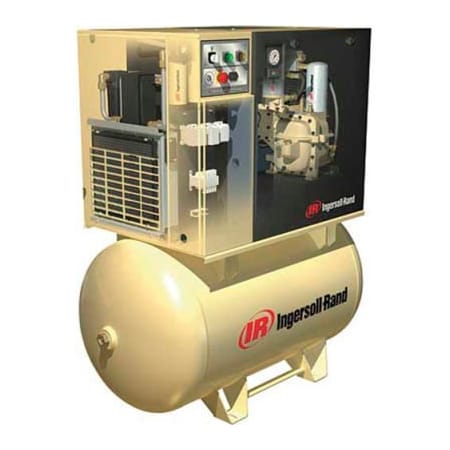 Ingersoll-Rand Ingersoll Rand UP6 5TAS-125, 5 HP, Rotary Screw Comp, 80 Gal, Horiz., 125 PSI, 18.5 CFM, 1PH 200V UP6-5TAS-125 200/1 80